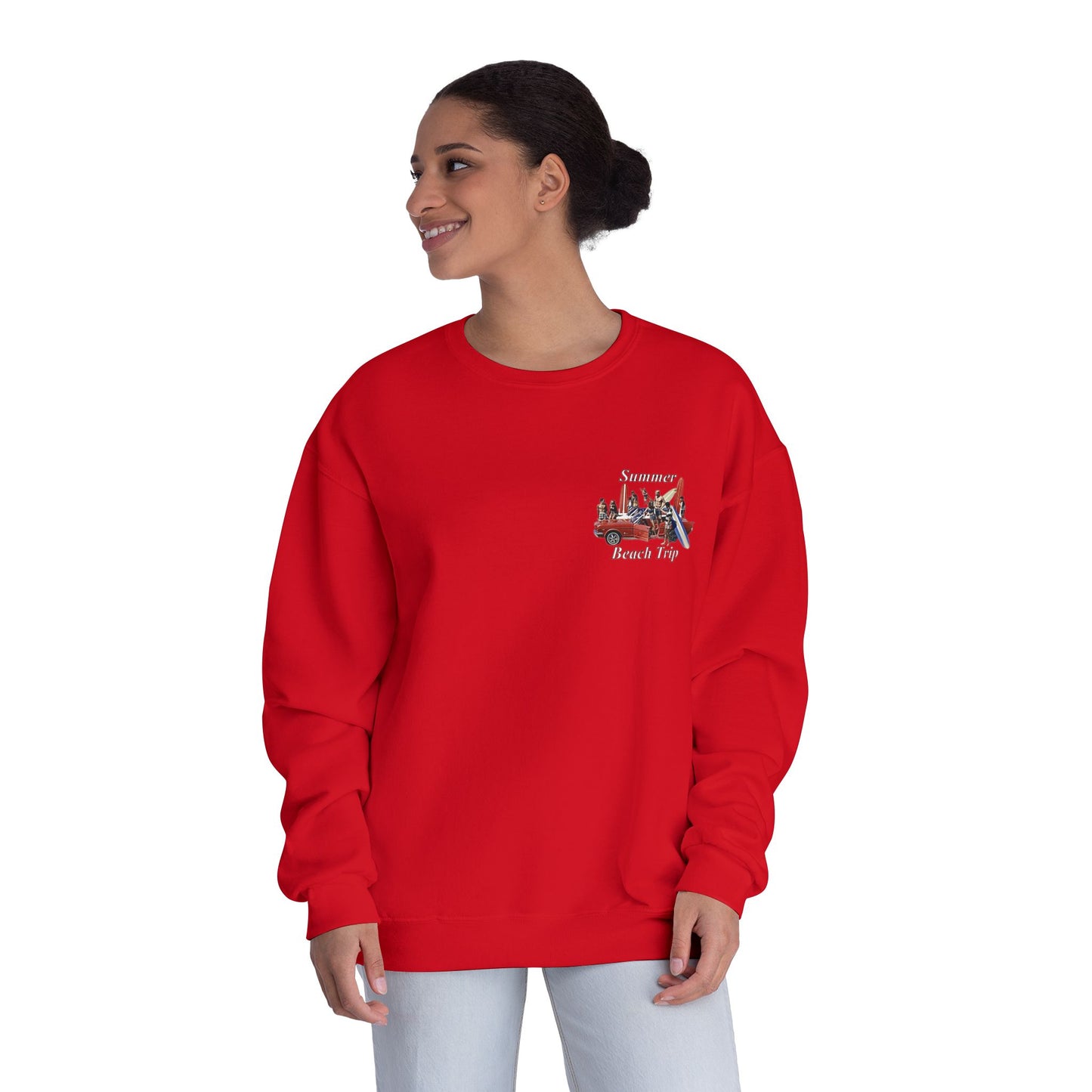 Summer Beach Trip Unisex Crewneck Sweatshirt - Retro Vacation Vibe