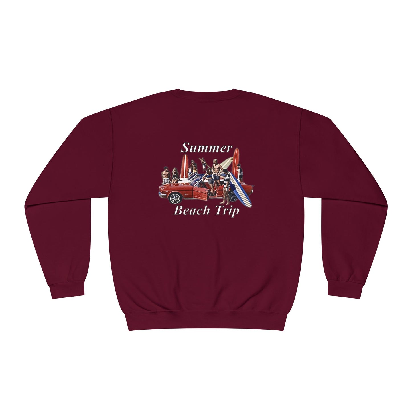 Summer Beach Trip Unisex Crewneck Sweatshirt - Retro Vacation Vibe