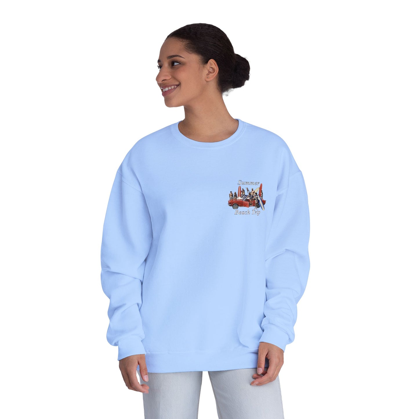 Summer Beach Trip Unisex Crewneck Sweatshirt - Retro Vacation Vibe