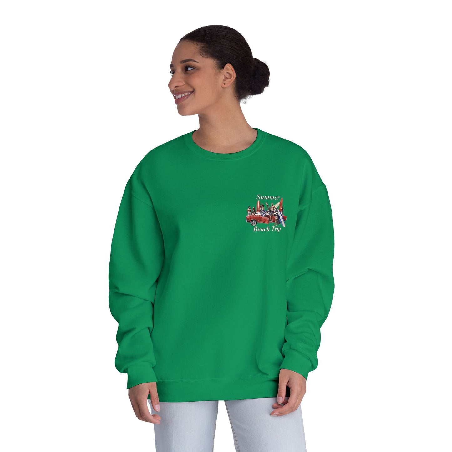 Summer Beach Trip Unisex Crewneck Sweatshirt - Retro Vacation Vibe
