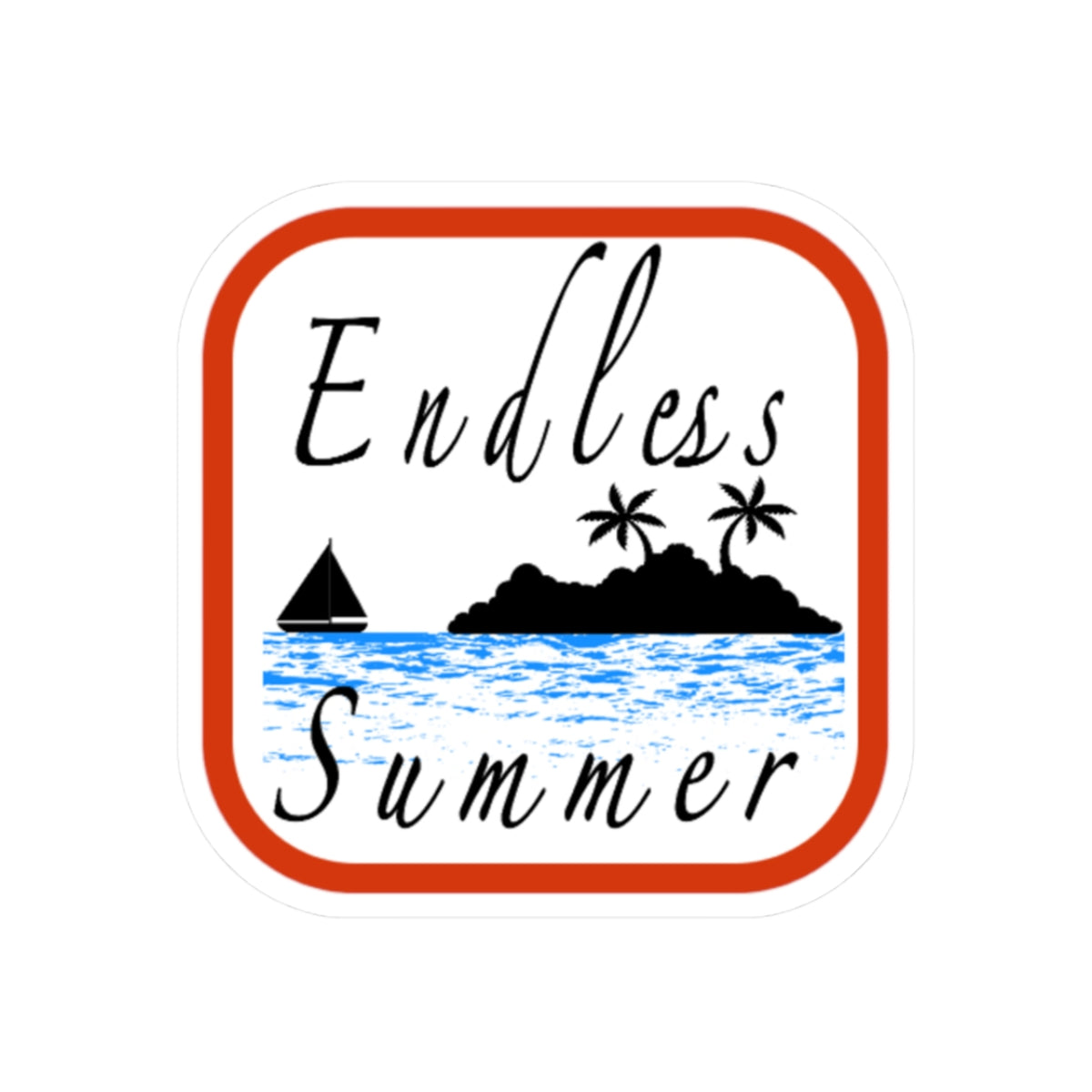 Endless Summer Kiss-Cut Stickers - Tropical Vibes for Travel Lovers