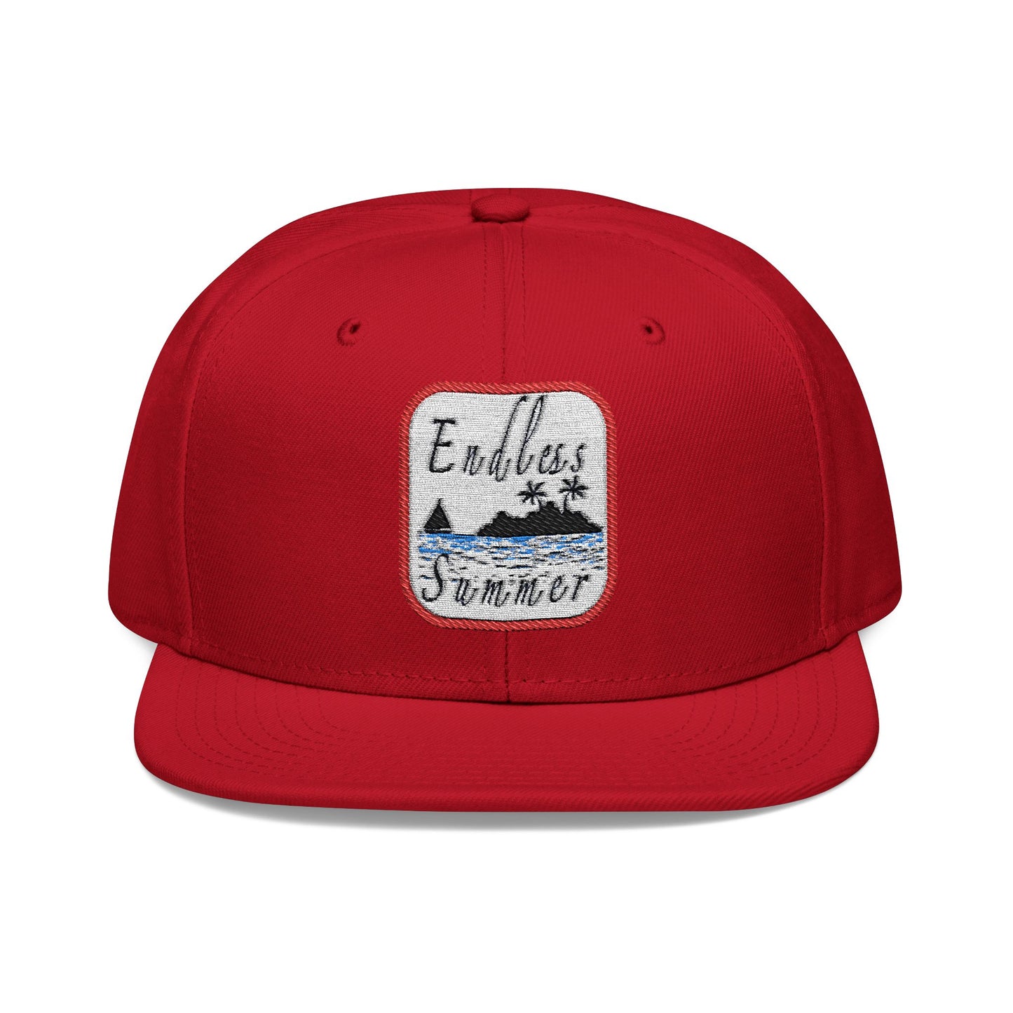 Endless Summer Snapback Cap - Embroidered Beach Vibes Hat