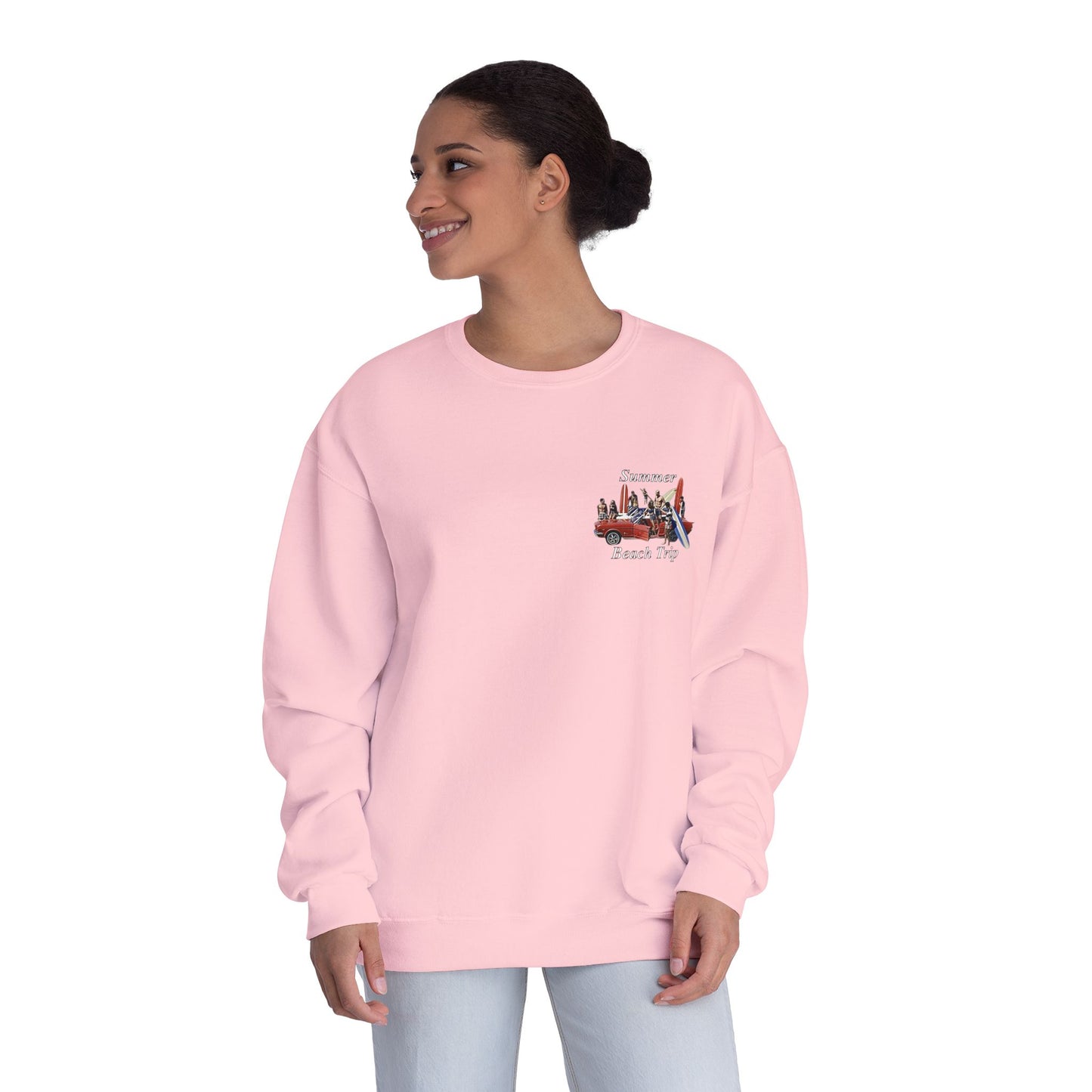 Summer Beach Trip Unisex Crewneck Sweatshirt - Retro Vacation Vibe
