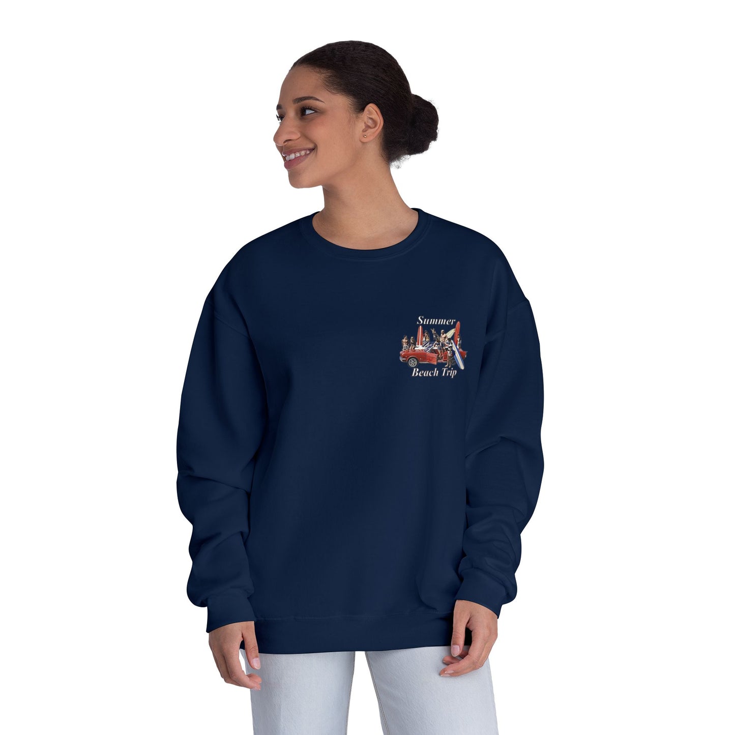 Summer Beach Trip Unisex Crewneck Sweatshirt - Retro Vacation Vibe