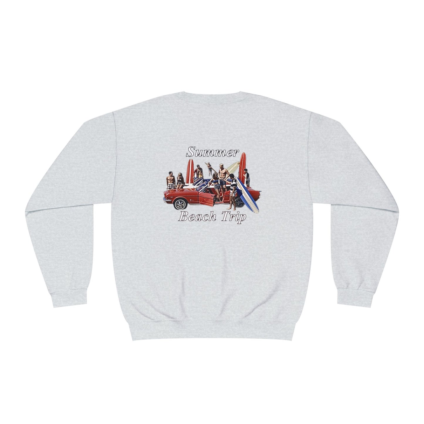 Summer Beach Trip Unisex Crewneck Sweatshirt - Retro Vacation Vibe