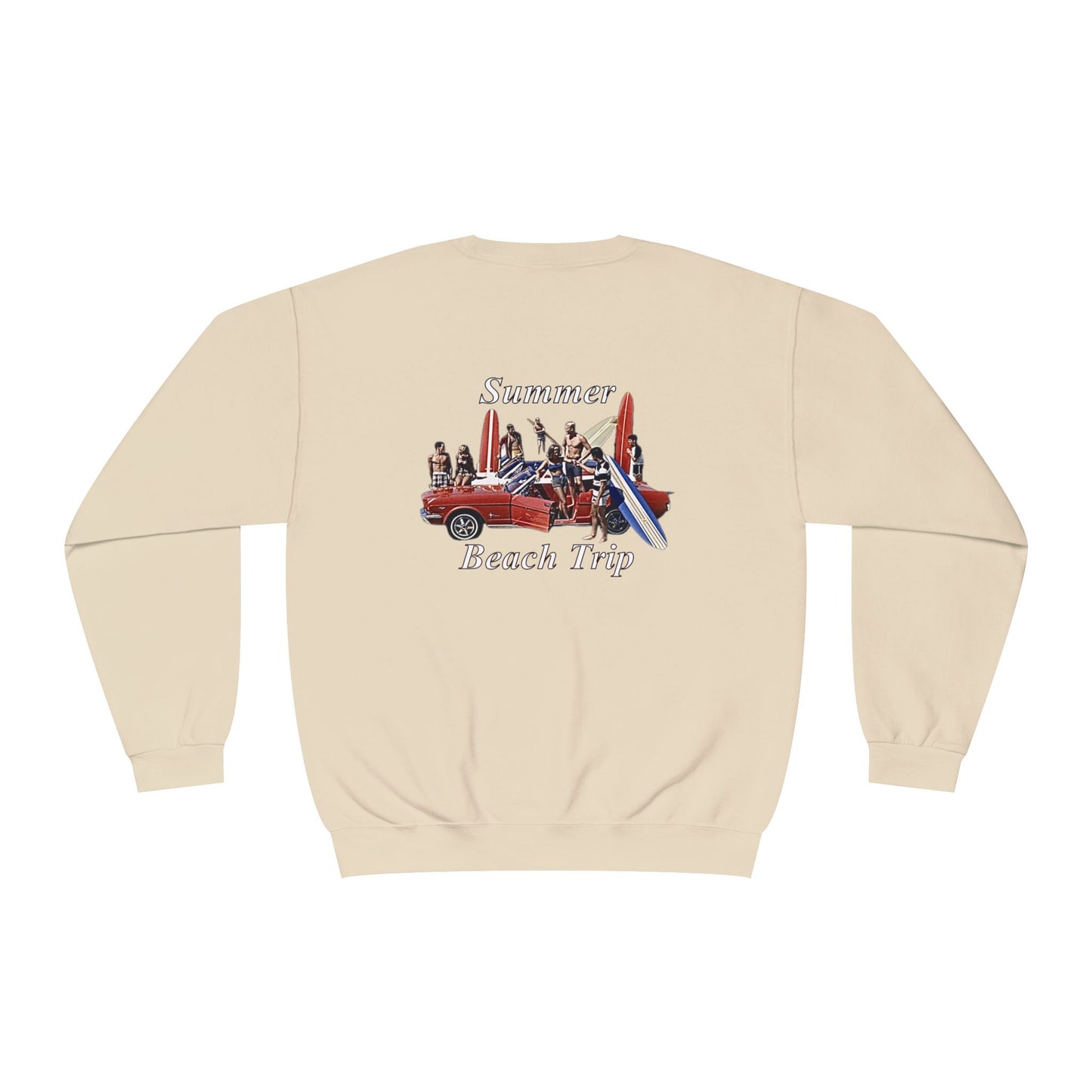 Summer Beach Trip Unisex Crewneck Sweatshirt - Retro Vacation Vibe