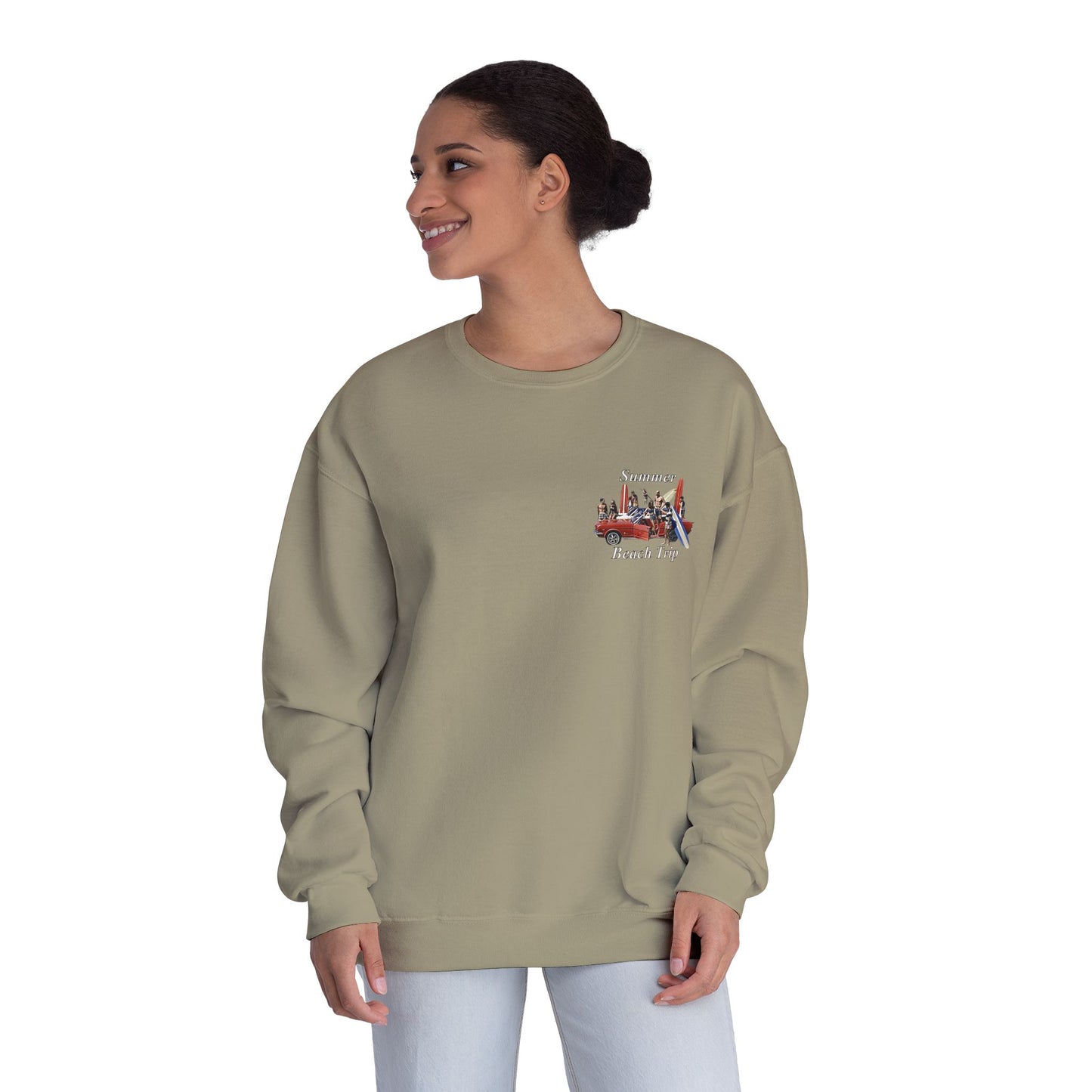 Summer Beach Trip Unisex Crewneck Sweatshirt - Retro Vacation Vibe