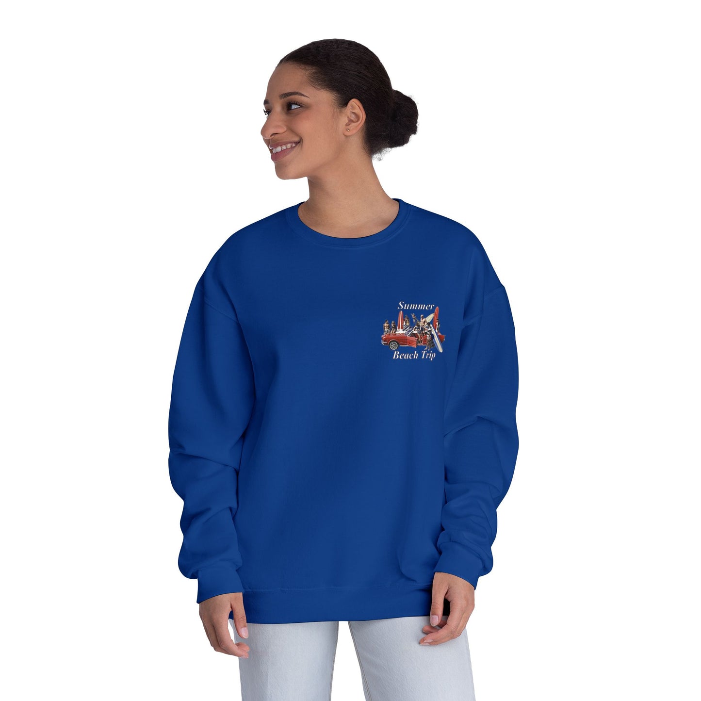 Summer Beach Trip Unisex Crewneck Sweatshirt - Retro Vacation Vibe