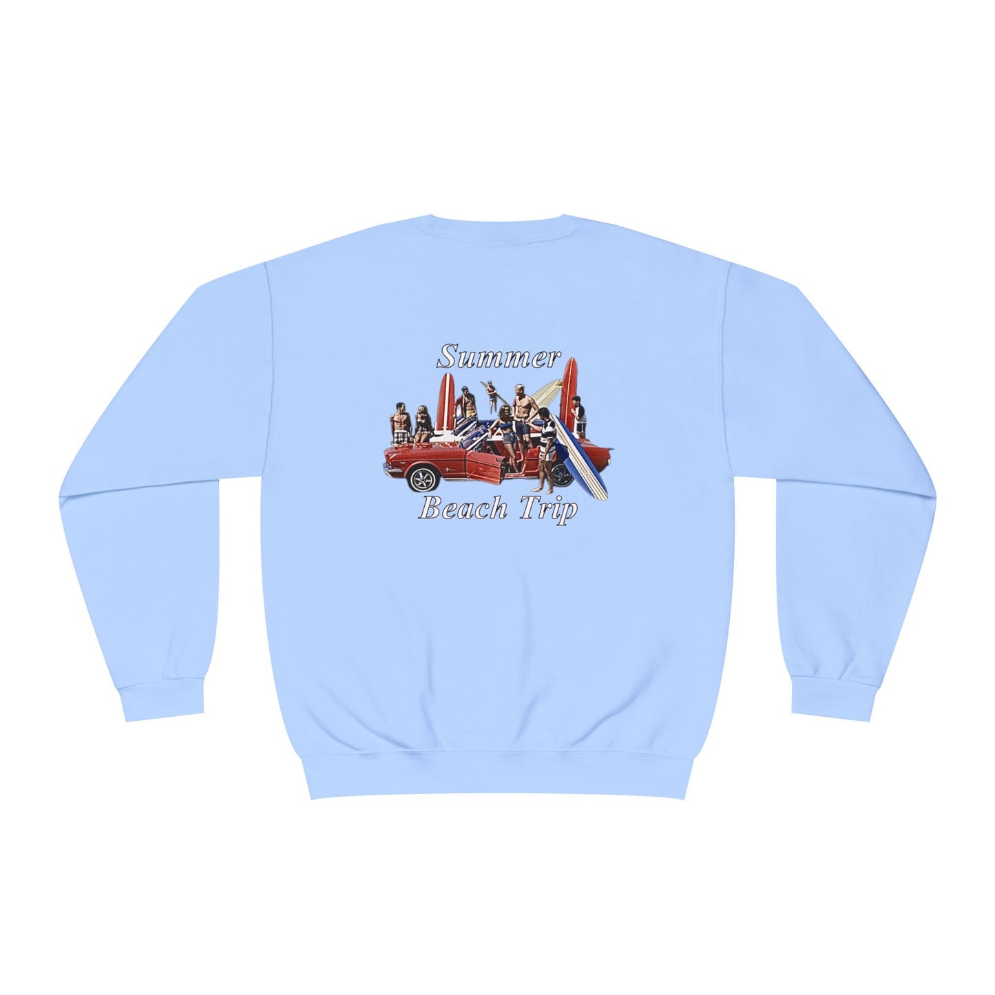 Summer Beach Trip Unisex Crewneck Sweatshirt - Retro Vacation Vibe