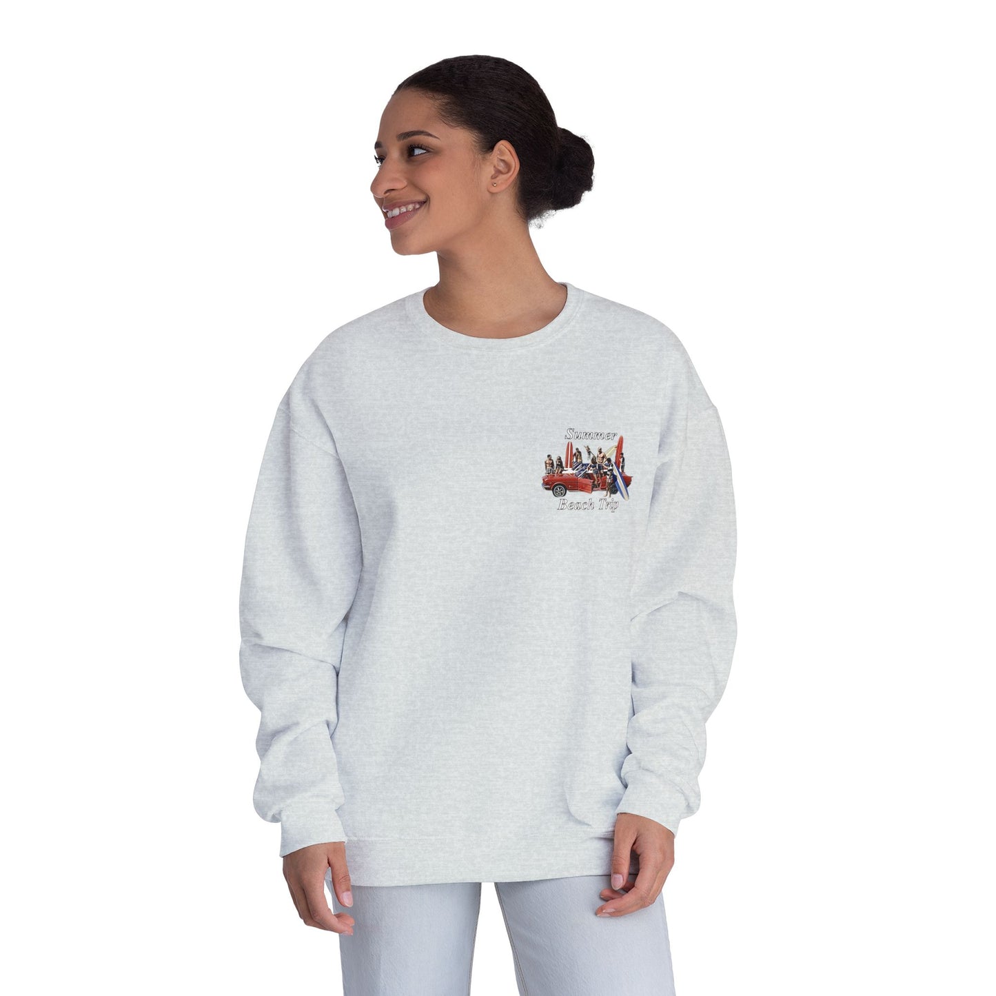 Summer Beach Trip Unisex Crewneck Sweatshirt - Retro Vacation Vibe