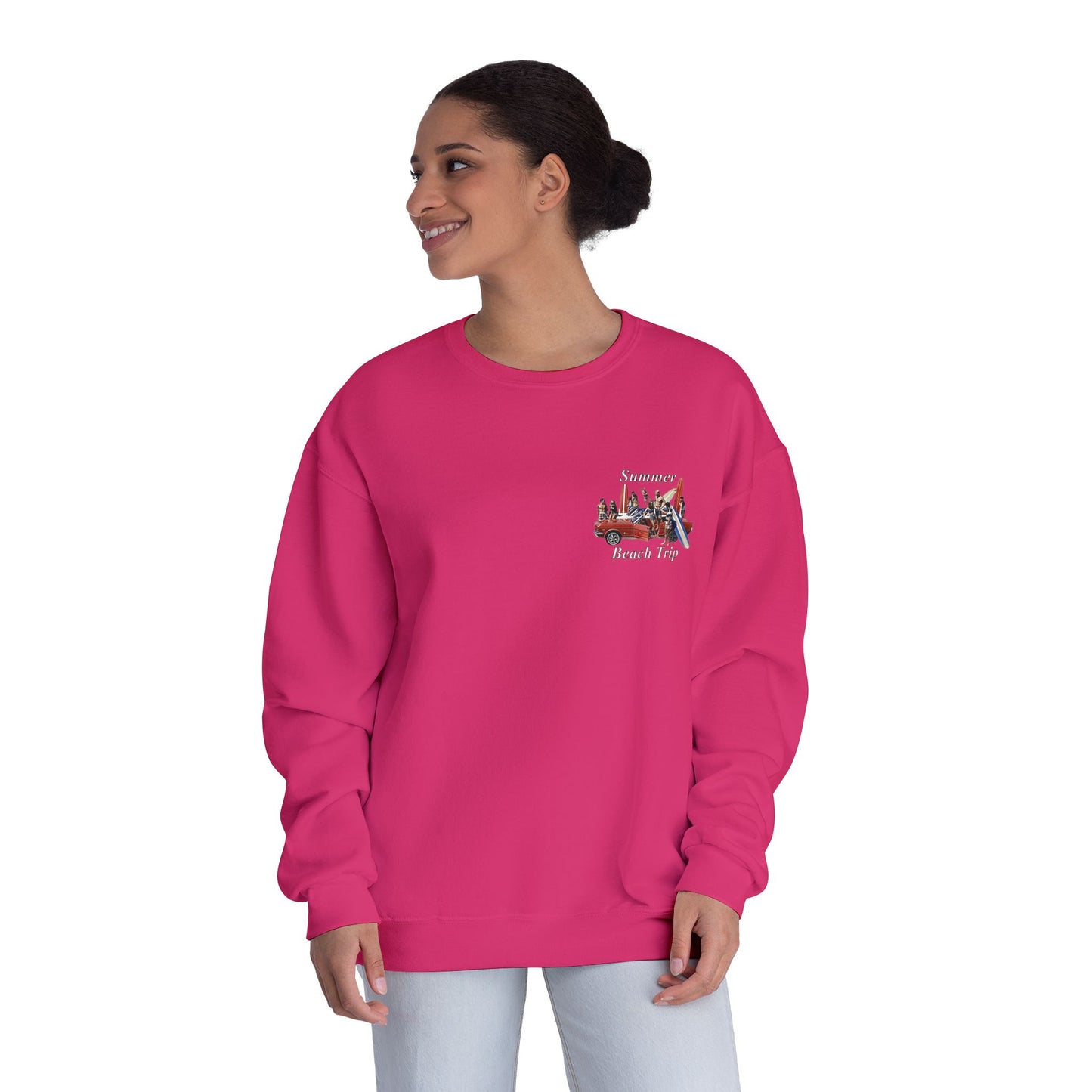 Summer Beach Trip Unisex Crewneck Sweatshirt - Retro Vacation Vibe