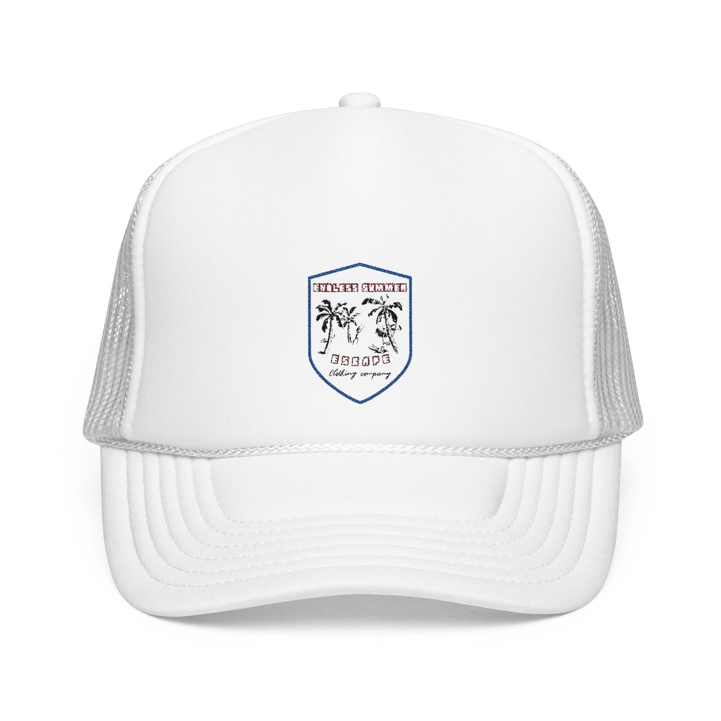 Coastal Vibes Foam Trucker Hat with Embroidery - Perfect for Beach Lovers & Summer Style