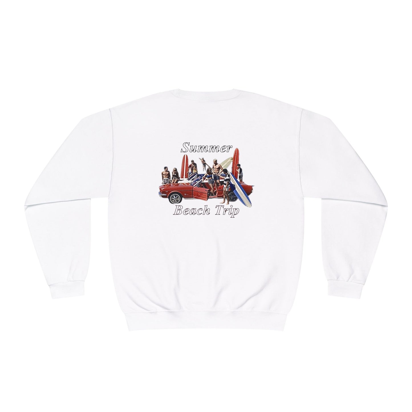Summer Beach Trip Unisex Crewneck Sweatshirt - Retro Vacation Vibe