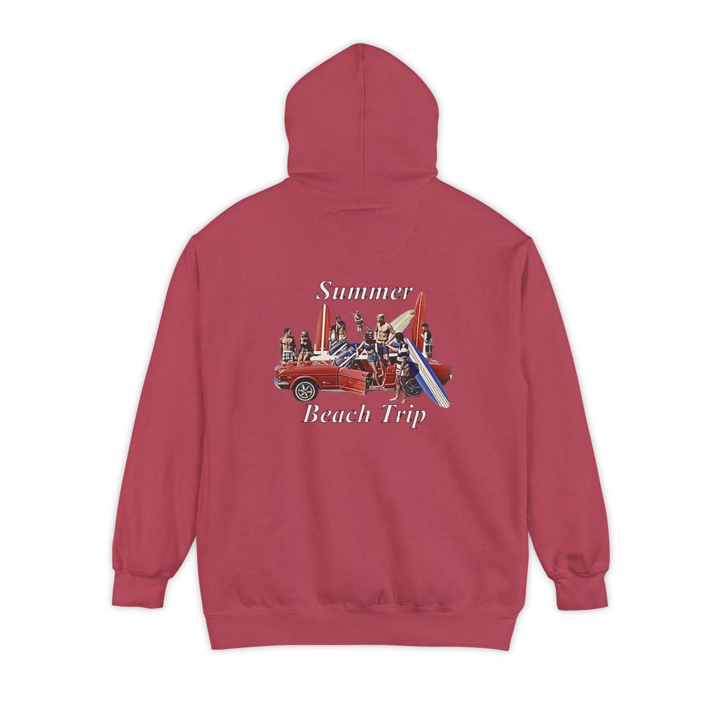 Vintage Summer Beach Trip Hoodie - Unisex Garment-Dyed Sweatshirt