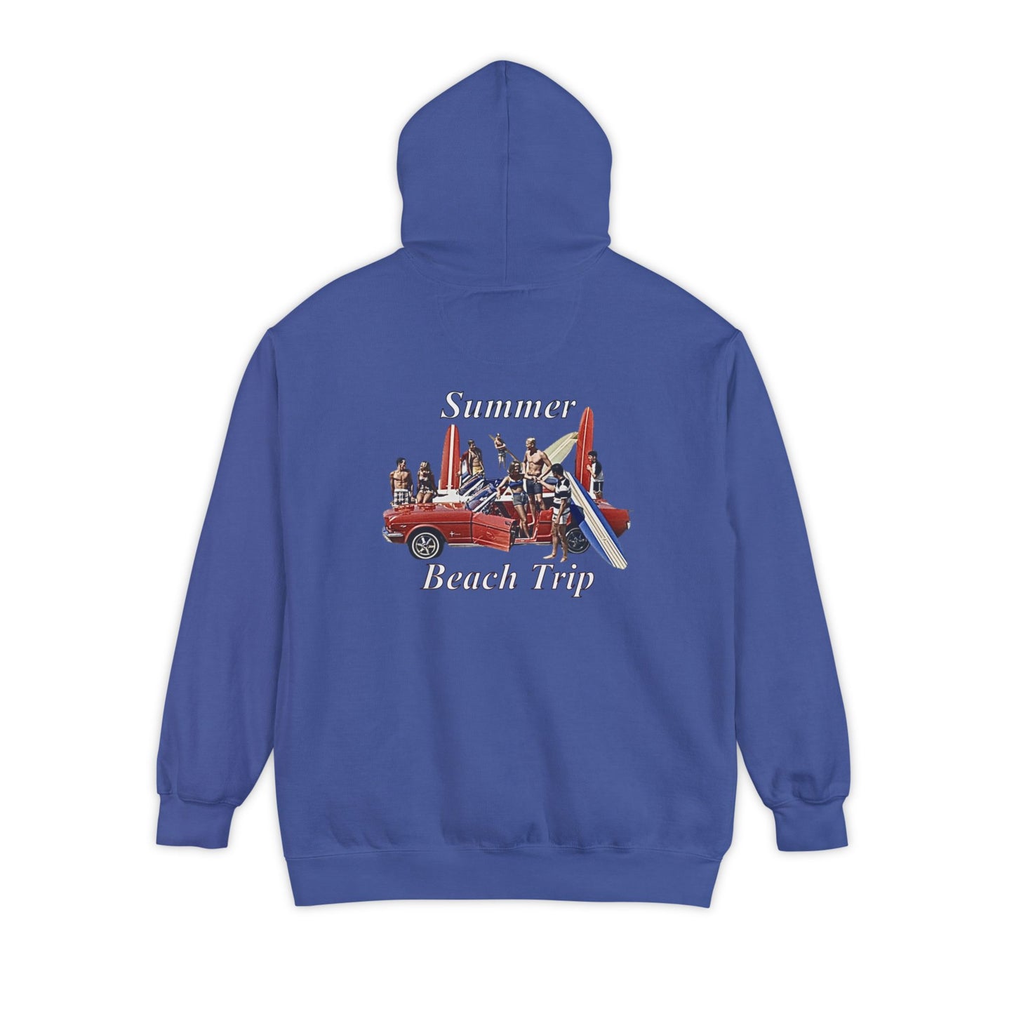 Vintage Summer Beach Trip Hoodie - Unisex Garment-Dyed Sweatshirt