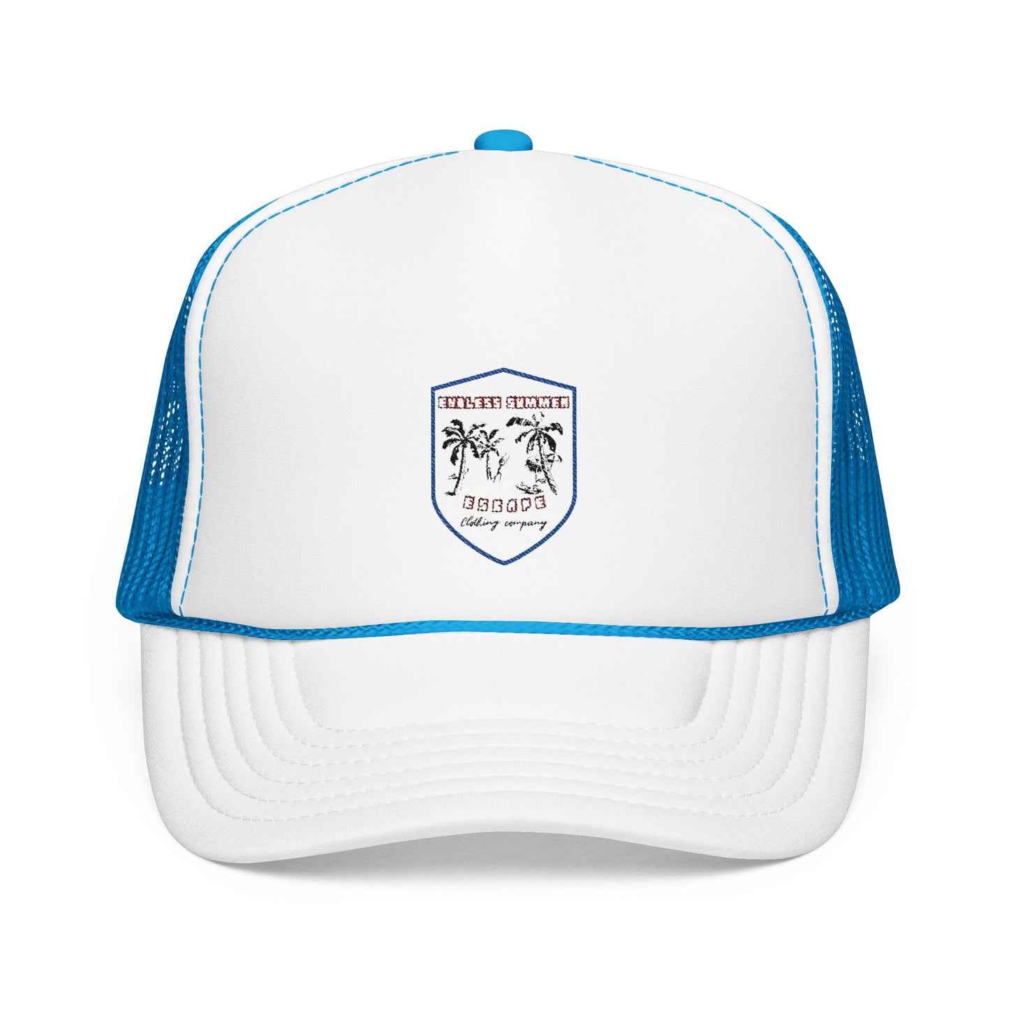 Coastal Vibes Foam Trucker Hat with Embroidery - Perfect for Beach Lovers & Summer Style