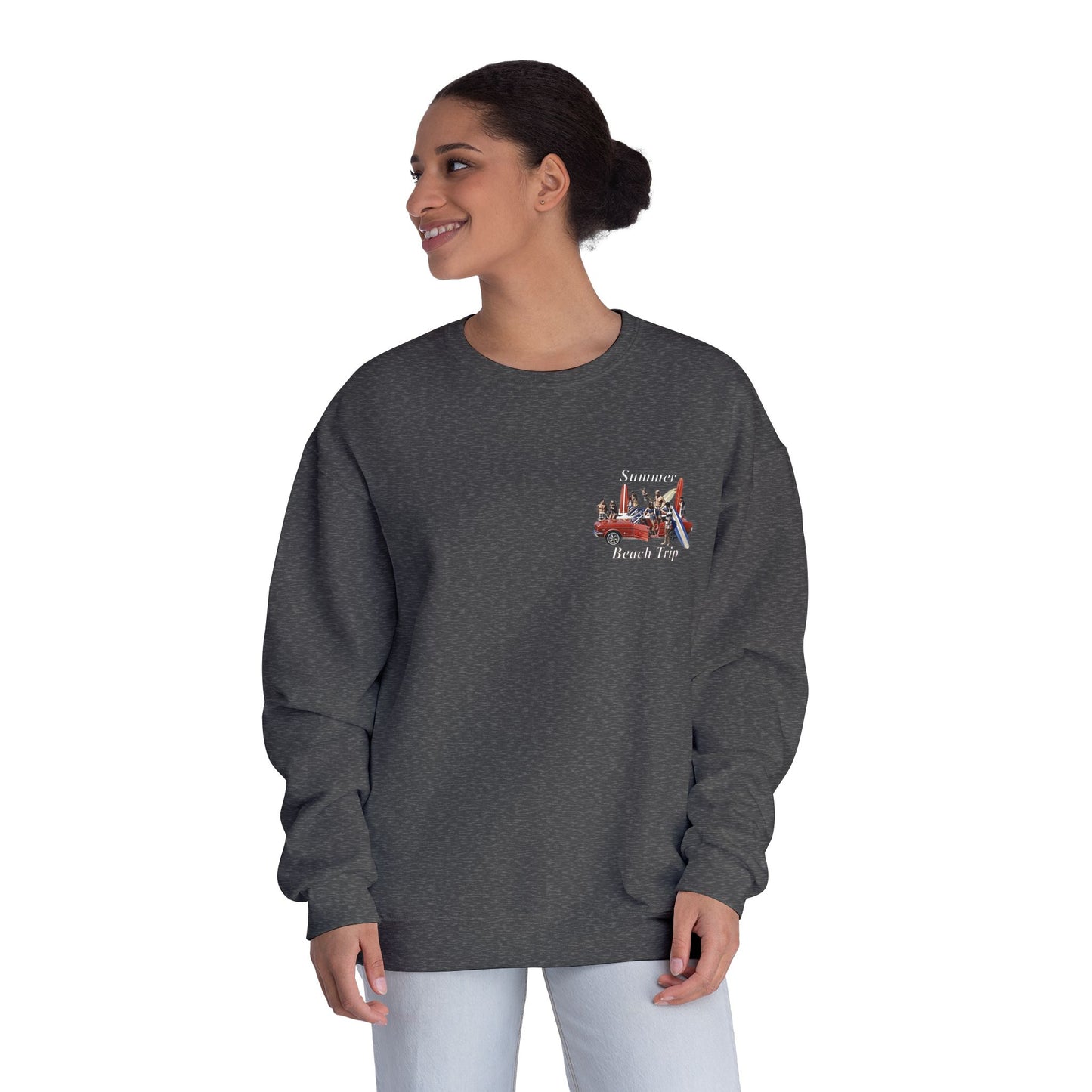 Summer Beach Trip Unisex Crewneck Sweatshirt - Retro Vacation Vibe