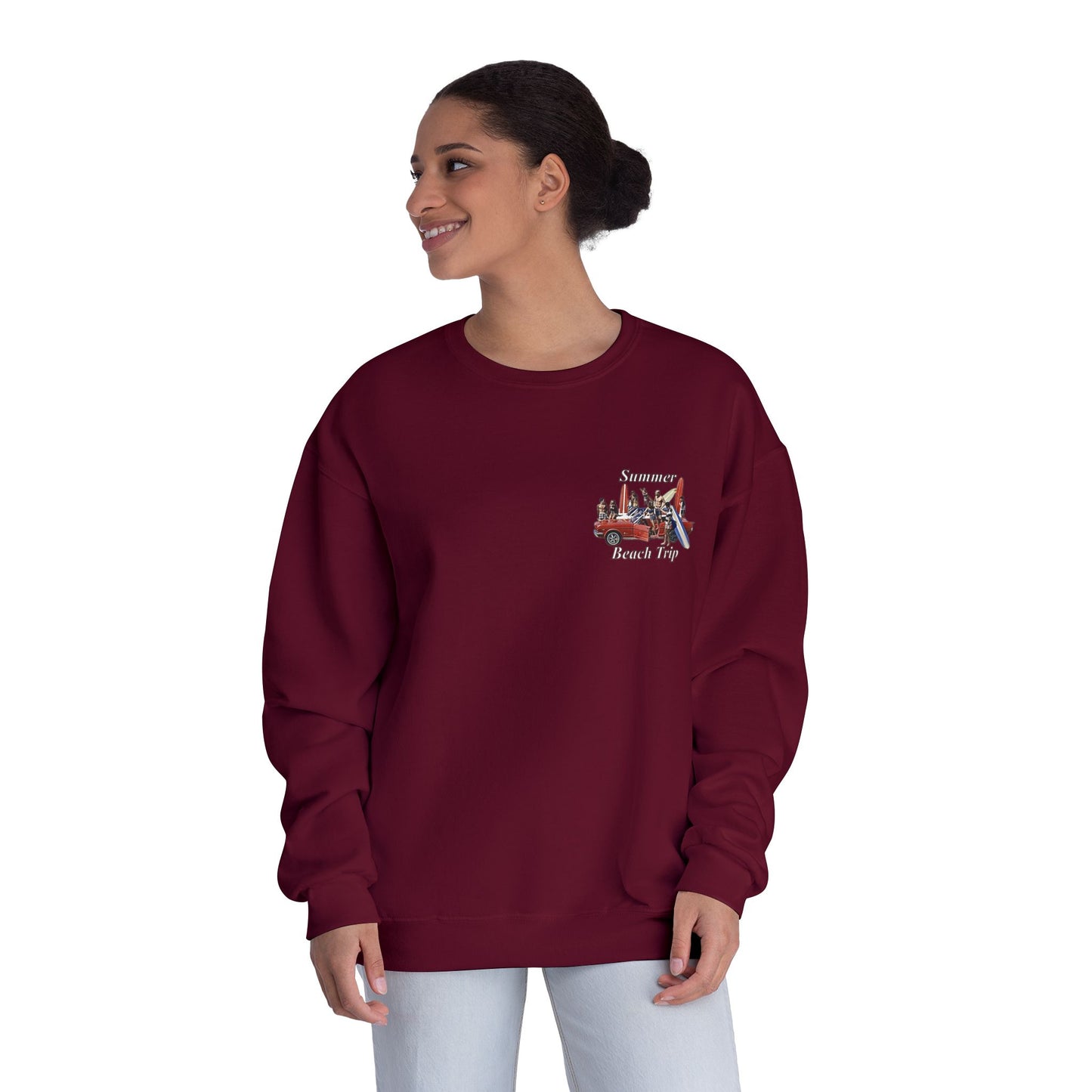 Summer Beach Trip Unisex Crewneck Sweatshirt - Retro Vacation Vibe